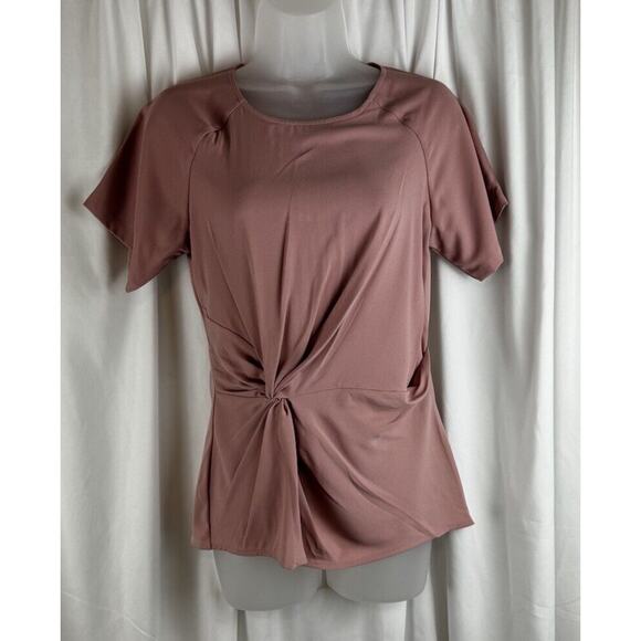 Ann Taylor Top, Twist Front, Blush Pink, Sz: XS, 55-28 - Picture 1 of 16